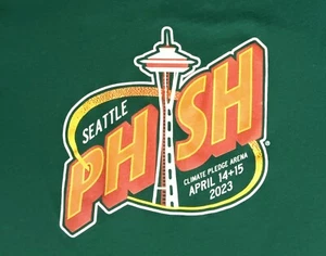 Phish Concert t-shirt Seattle Supersonics Sonics Logo grateful dead hippie peace - Picture 1 of 5