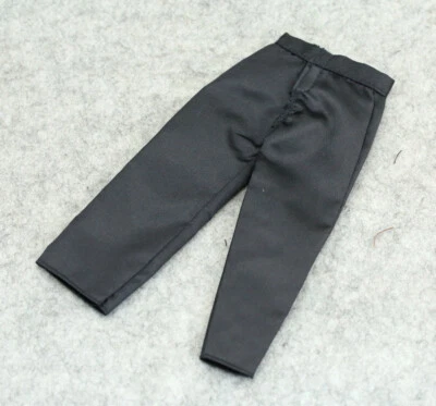 1/6 Scale Black Men's Clothing Pants Model for 12" HT Male Action Body Doll - Image 1 of 4