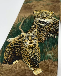 AFRICA CATS ANIMAL KINGDOM QUALITY SUIT DESIGNER NECKTIE TIE FREE SHIPPING - Picture 1 of 3