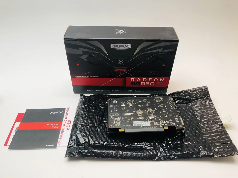 XFX AMD Radeon RX560 4GB GDDR5 PCI-E Graphics Video Card DP DVI HDMI - Image 1 of 4