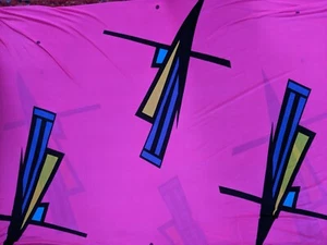 2.5yd 80's 90's Neon Spandex Lycra Fabric 88" Wide Extra Large Scale Geometric - Picture 1 of 8