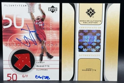 2004-05 Upper Deck Fli6ht Flight Patterns Auto Corey Maggette 6/28 NM w COA RARE - Image 1 of 4