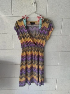 Sommerkleid Größe XL orange und lila Midi Jr Länge - Bild 1 von 4