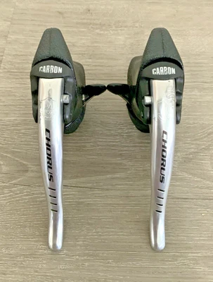 CAMPAGNOLO CHORUS BRAKE / SHIFTER SET 8 SPEED CARBON DOUBLE OR TRIPLE ERGO - Image 1 of 4