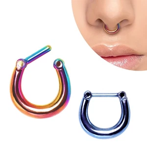 PVD Plated Smooth Basic Septum Clicker - Picture 1 of 4