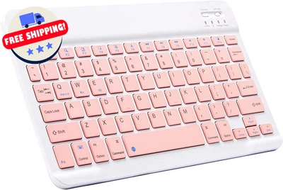 Ultra-Slim Bluetooth Keyboard Portable Mini Wireless Keyboard Rechargeable for A - Image 1 of 4
