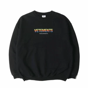 VETEMENTS Vetmon Sweatshirt Size: L 21SS Rainbow Logo Oversized Used BEEG-0 - Picture 1 of 5