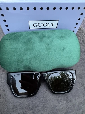 New Gucci GG1668S Black Grey Lens Large 54mm Sunglasses - Image 1 of 4