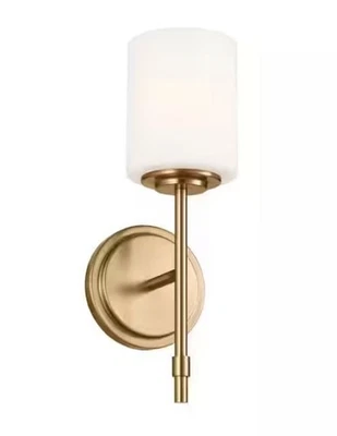 NEW KICHLER ALI 1 LIGHT WALL SCONCE, BRUSHED NATURAL BRASS - 52505BNB - Image 1 of 4
