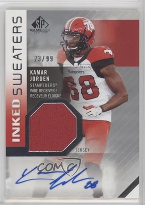 2021 SP Game Used Edition CFL Inked Sweaters /99 Kamar Jorden #IS-KJ Auto - Image 1 of 2