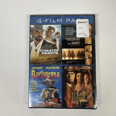 Cheatin' Hearts/Barbarosa/A Texas Funeral/South of Heaven DVD New Sealed - Image 1 of 4