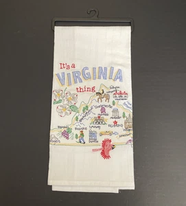 Kay Dee Designs It’s a State Thing Virginia Embroidered Flour Sack Towel Cotton - Picture 1 of 5