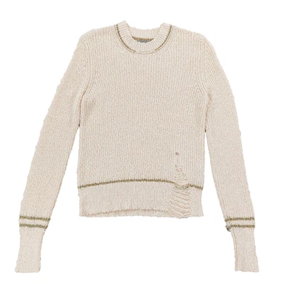 Raquel Allegra измельченный хлопок свитер женщин Sz 1 (средний), кремовый белый/золото - Изображение 1 из 4