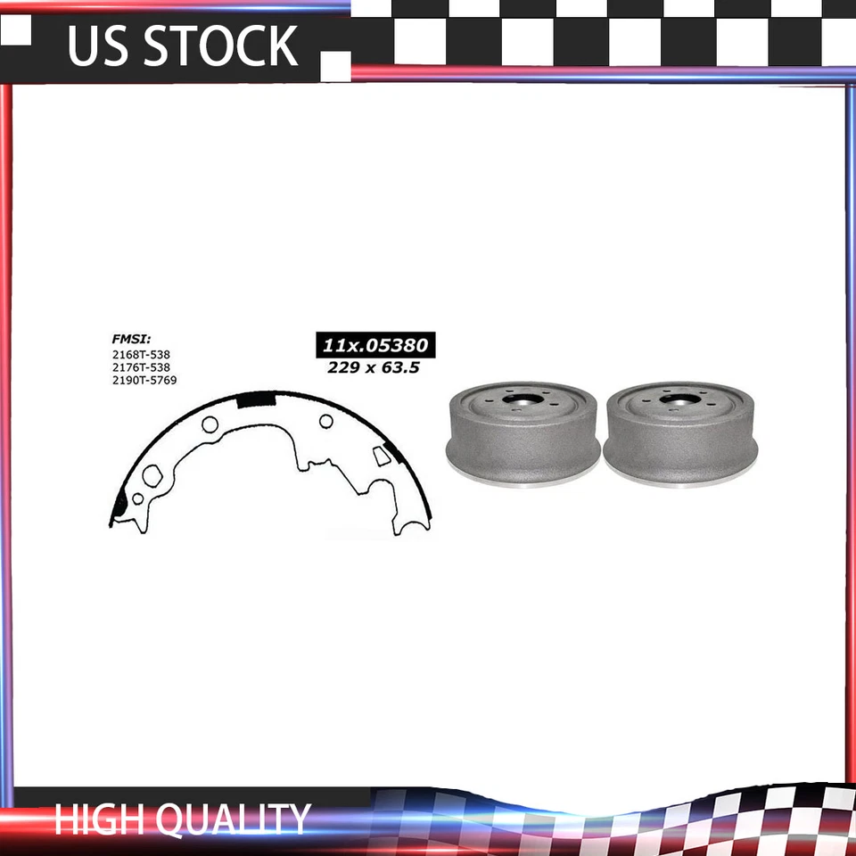 For 2003-2006 Jeep TJ Rear Brake Drums & Brake Shoes Kit - Image 1 of 4