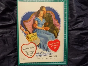 1943 PRINT AD WHITMANS SAMPLER REMEMBER HER ON VALENTINSTAG WWII - Bild 1 von 1