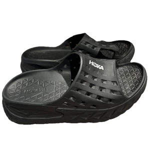 Hoka One One Ora Recovery Slide Womens 8 Black Slip On Cushioned - Picture 1 of 10