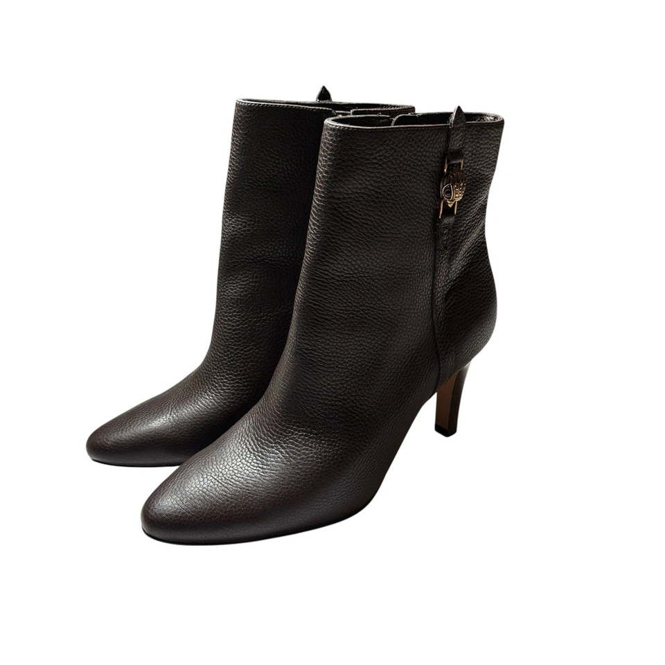 Женские коричневые сапоги Kurt Geiger модель London шагреневая кожа на каблуке размер 7,5/38 - Изображение 1 из 1