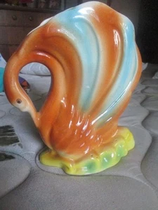 Vintage SELTEN 10-1/2" große mexikanische Keramik Schwan Vase signiert Mexiko - Bild 1 von 7