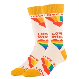 Love Wins - lustige Crew-Socken für Herren aus Baumwolle - Bild 1 von 5