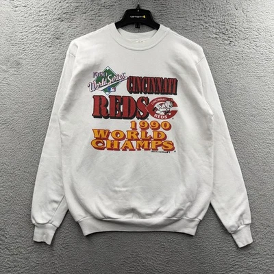 Vintage 1990 Cincinnati Reds World Series Sweatshirt XL Adult MLB Baseball - Image 1 of 4