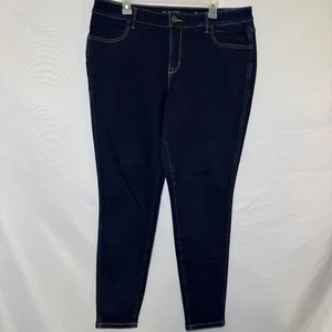 M Jeans by Maurices Mid-Rise Size XL Dark wash Skinny Denim Blue Jean NWOT - Picture 1 of 10