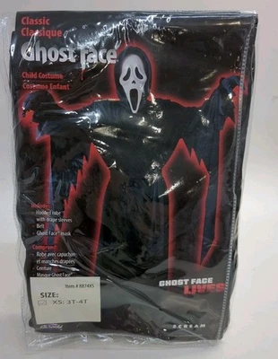 Disfraz Fun World Niños Scream Película Cara Fantasma XS Negro Foto 1 de 4