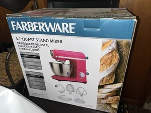 Farberware 4.7 Qt 600W Stand Mixer - SM3481R5 - Pink - Picture 1 of 4