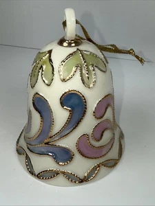 RAB81 - Ornamento campana porcellana Carlton Cards vintage - notte silenziosa - Foto 1 di 5