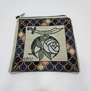 Bolso de Tapiz Shriners De Colección Hijas del Nilo Cremallera Superior Bolsa Cimitarra Rosa - Imagen 1 de 9