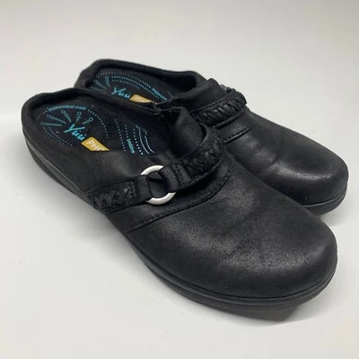 Zapatos Mocasines Yuu Phoria Delfine Negros Sin Cordones Mula Para Mujer Talla 7 M Cojín Comodidad Foto 1 de 4