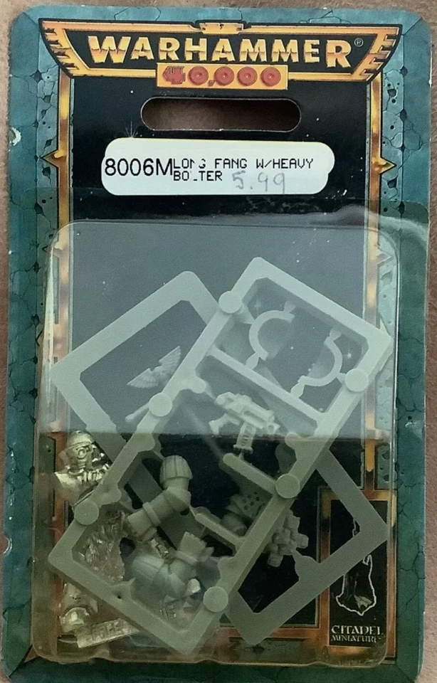 Warhammer Space Wolves Wolf Guard Long Fang w/ Heavy Bolter NEW DAMAGED BOX OOP - Image 1 of 1