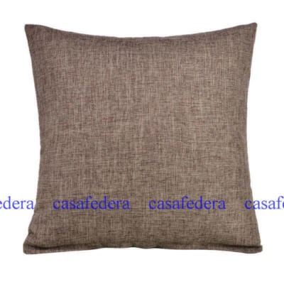 12" 16" 18" 20" 22" Plain Linen Cushion Cover Pillow Case Throw Home Sofa Decor - Image 1 of 4