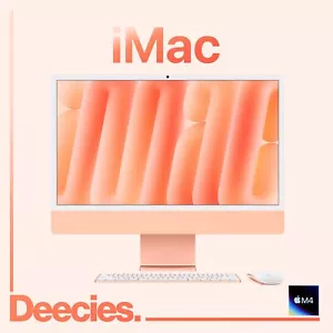 iMac M4 Apple 24-inch 10-core CPU 10-core GPU 32GB Ram 1TB SSD Orange Nano NEW - Picture 1 of 23