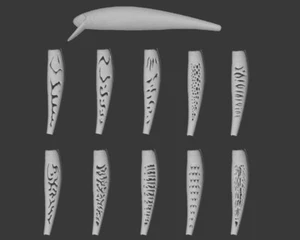 wLure Hard Plastic 3D Stencil para señuelo de pesca Jerkbait Cuerpo en blanco UPM509 V2 - Imagen 1 de 7