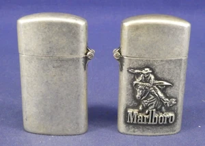 2x Marlboro Reiter - Sturmfeuerzeug / Metall Benzinfeuerzeug Cowboy USA Lighter - Bild 1 von 4