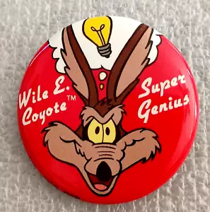 Pin de Botones de Colección Wile E Coyote Super Genius WB Warner Brothers Nuevo de Edición 1990 - Imagen 1 de 3