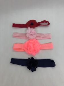 Lot of 4 Adorable Baby Girl Headbands one size