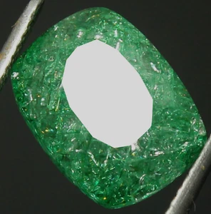 Natural 9.50 Ct Certified MUZO Green Emerald 12x10 MM Cushion Unheated Gemstone - Picture 1 of 6