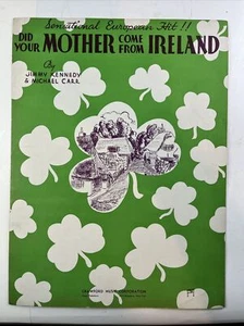 1936 Did your Mother Come From Ireland Sheet Music by Jimmy Kennedy & Carr - Picture 1 of 8