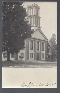 Frühe Postkarte RPPC Methodist Kirche Rushford NY von #26 PH Kellogg 1907 AZO #187 - Bild 1 von 3