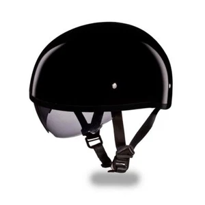 GORRA Calavera Daytona con ESCUDO INTERIOR ALTO BRILLO Negro Bicicleta Motocicleta Casco PUNTO - Imagen 1 de 12