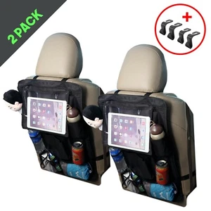 Bzon Car Seat Back Tidy Organizer Holder Pocket Storage Bag Hanger Travel 2pk - Picture 1 of 6