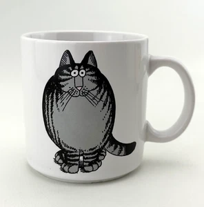 1989 B Kliban Tabby Cat Illustration Front and Back Mug Gift Creations 3.5" - Picture 1 of 10