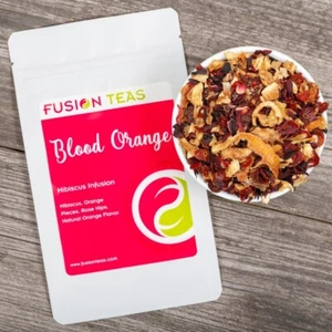 Blood Orange Hibiscus Fruit Tea - Herbal Loose Leaf Tisane - Fusion Teas - Picture 1 of 5