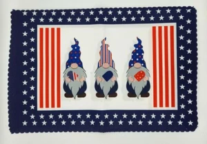 New! Set of 6, Independence Day Patriotic Placemats, 4th of July Table Décor