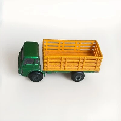 Camión de ganado Matchbox Superfast #71 verde amarillo. Foto 1 de 4