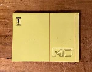 FERRARI F40 1988 INSTRUCTIONS MANUAL | OWNERS MANUAL | POUCH BOOK NUMBER 512A/88 - Picture 1 of 13