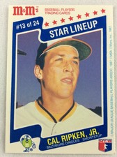 1987 M&M’s Star Lineup Baseball Card #13-Cal Ripken, Jr., Baltimore Orioles