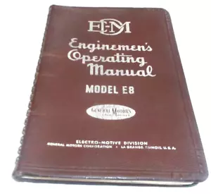 JULY 1951 EMD E8A THIRD EDITION LOCOMOTIVE OPERATOR'S MANUAL - Picture 1 of 1