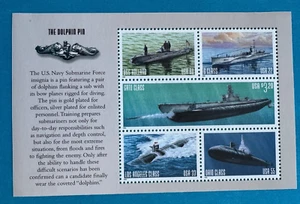 US Stamps Scott 3373 to 3377 US Navy Submarines booklet pane of 5 Mint and NH - Picture 1 of 3